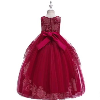 2021 Vintage Teenager Sprievod Party Šaty Pre Deti Dievča Deti Oblečenie Večer Elegantné Svadobné Princezná Girl Dress 10-12 Rokov