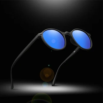 2021 Ženy Polarizované Okrúhle slnečné Okuliare Retro Vintage UV400 Mužov Nočné Videnie Steampunk Okuliare Male Zrkadlo Odrážajúce Slnečné Okuliare