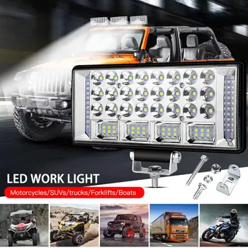 204W LED 8-palcový Práce Svetlá Mieste Povodní Combo Lúč RGB Varovanie,Svetlá pre Denné svietenie,Offroad Auto, Traktor, nákladné auto Pomocné Svetlo
