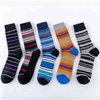 20PCS=10 párov 40.41.42.43.44, 45, 46 EÚ plus veľkosť nový trend prúžok mužov trubice bavlnené ponožky