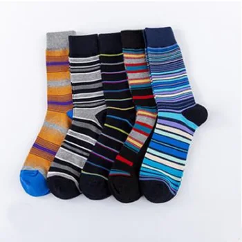 20PCS=10 párov 40.41.42.43.44, 45, 46 EÚ plus veľkosť nový trend prúžok mužov trubice bavlnené ponožky