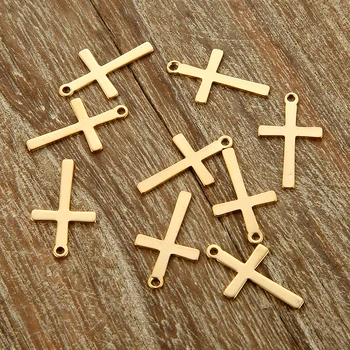 20PCS 20 mm Nerezový Kríž Kúzlo Pre Šperky DIY, Takže Katolícky Kresťan Charms Prívesky Príslušenstvo