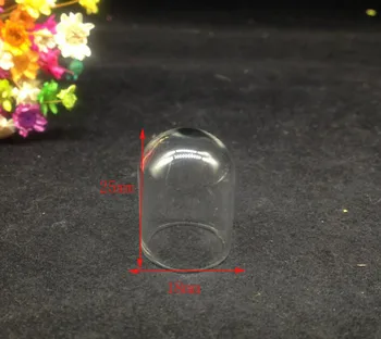 20pcs 25*18 mm prázdne sklenený kryt svete bublina dome trubice pohárov sklenená fľaša fľaša prívesok náhrdelník diy strany plavidla príslušenstvo darček