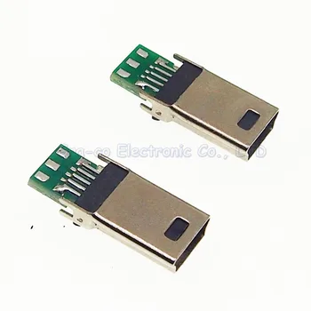 20pcs MINI 10PIN USB Konektor so doska Spájky Drôt Typu 10P samec konektor