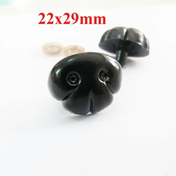 20pcs/veľa 22x29mm black zvierat hračka pre psa nos plastové bezpečnosti hračiek nos & mäkká podložka pre diy oblečenie pre bábiku zistenia