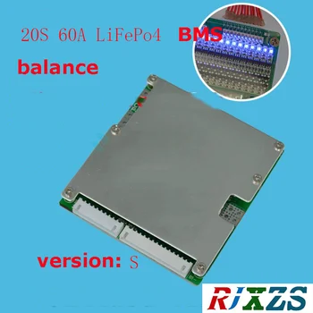 20S 60A verzia S LiFePO4 batérie BMS/PCM/PCB batérie ochrany stravovanie pre 20 Balenia 18650 Batérie Bunky w/ Balance