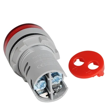 22 mm Digitálny Ammeter LED Displej Aktuálne Tester Meter Voltmeter s Štvorcových Kolo signalizačná kontrolka Rozsah AC 60-500V/DC 6-100V