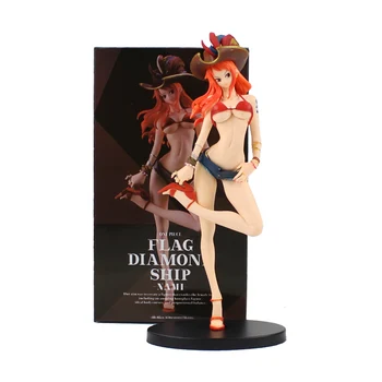 24-25 cm Anime Jeden Kus Dievčatá Figúrka PVC Obrázok Hračky Vlajkou Loď Diamond Nami Boa Hancock Pirát Krásy Zber Model Bábiky