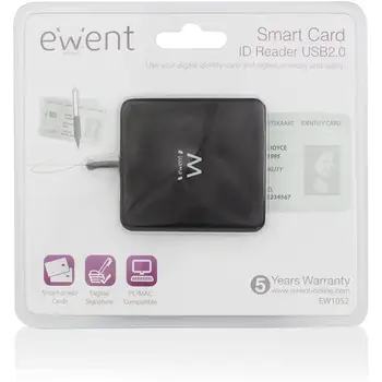 24-48 hodín Ewent EW1052-Windows/Mac Kompatibilné elektronické čítačky kariet, čierna Farba