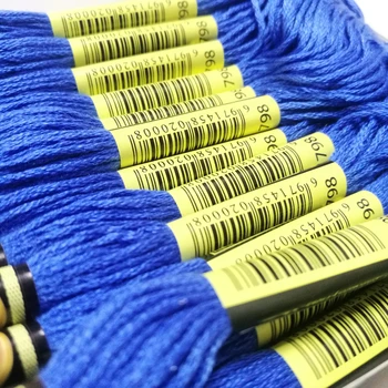 24 Korky Multi Farby Vyšívacie Nite Niť Egyptský Dlhým Vláknom DMC Cross Stitch DIY Šitie Plavidlá Embroideried Niť TH00052