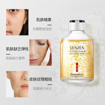 24k gold nikotínu toner line rezbárstvo luxusné podstate hydratačné zmršťovanie pórov organic skin care beauty Anti-Aging