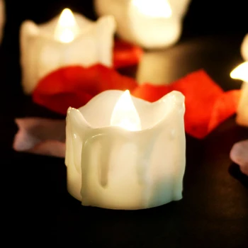 24pcs/veľa 3.6 cm LED Sviečky Tealights Časovač Elektrický Čaj Svetlo s akumulátorom Svadobné Vianočný Večierok Domáce Dekorácie