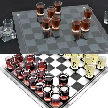 25 cm/35 cm Šachu Pohár Hra Rady Rozvoj Šachu Karty Víno Pohár Hru Malý Shot Glass Šach