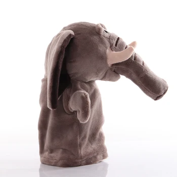 25 cm Zvierat Strane Bábkové Slon Plyšové Hračky, Detské Vzdelávacie Strane Bábky Cartoon Predstierať, že Rozprávajú Príbeh, Bábiky pre Deti Deti
