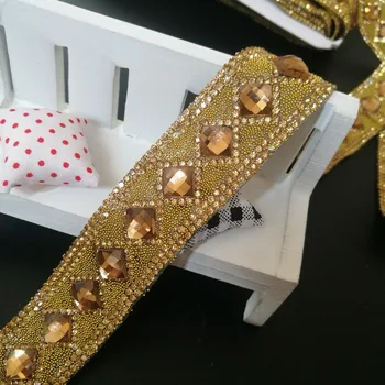25 mm Korálkové Rhinestons Výbava Žehlička Na Diamantových Kryštálov Páse s nástrojmi Zábal Čalúnenie Šitie Príslušenstvo DIY Svadobnú Tortu Party Dekor zlato