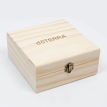 25 Sloty Drevené Úložný Box 1pc Vykonávať Organizátor Esenciálny Olej Fľaše Aromaterapia Kontajner Úložný Box Prípade