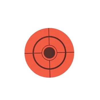 250 Bullseye Neon Orange samolepiace Cieľ samolepky pre Streľbu. Priemer v 6.50 cm