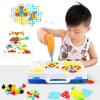 251pcs Deti Vŕtať Skrutka Matica Puzzle, Hračky Predstierať, že Hrať Nástroj Vŕtať Demontáž Montáž Deti Vŕtať 3D Puzzle, Hračky Pre Chlapca