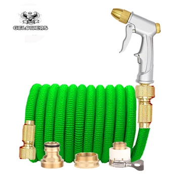 25ft-150ft rozšíriteľná záhradnú hadicu s vodou zbraň nastaviteľné trysky flexibilné potrubie hadica vysokotlaková sprchová pena na umývanie auta