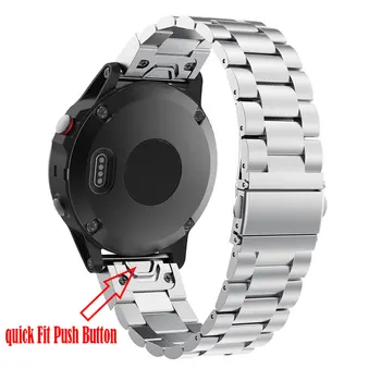 26 22 20 MM Watchband Popruh pre Garmin Fenix 6S 6X 6 Pro 5X 5 5S 3-LR D2 S60 Sledovať Rýchle Uvoľnenie z Nehrdzavejúcej ocele potítka Popruh