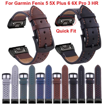 26 22 MM Watchband Popruh pre Garmin Fenix 5 5X 3 3 H Fenix 6X 6 Pro S60 MK1 Sledovať Rýchle Uvoľnenie Kože Easyfit potítka Popruh
