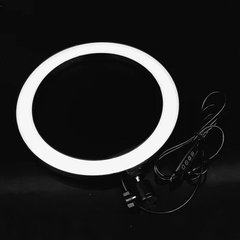26 CM 24W Stmievateľné LED Štúdio Fotoaparát Selfie Krúžok Svetlo Foto Mobilný Telefón Video Vencov Lampa, Statív & Držiaka Telefónu
