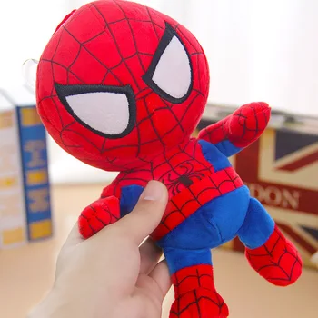 27 cm Muž Spiderman Plyšové Hračky Film Bábiky Marvel Avengers Mäkké, Vypchaté Hrdina Kapitán Amerika Železa Vianočné Darčeky pre Deti Disney