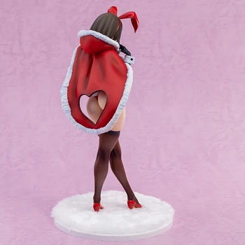 28 cm Ružová Mačka Vianočné Akcie Obrázok Anime Krásne Dievča Bunny Dievča Vianočné 1/6 PVC Zber Model Bábiky, Hračky pre Dary