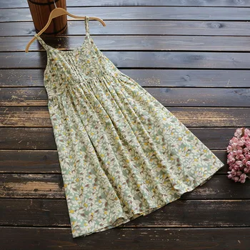 2964 Nové Letné Ženy Japonsko Štýl Literárneho Kvetinový Tlač Šaty Žien Bavlnená Šatka Off-The-Ramenný Šaty