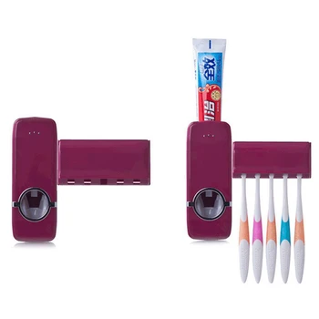 2Color 1Pcs protiprachová kúpeľňové Doplnky Automatické zubná pasta Squeezer Wall Mount ABS Prenosné Domáce Dodávky