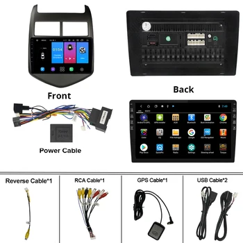 2DIN Android 9.0 autorádio Pre Chevrolet Aveo Sonic 2011-Auta GPS Multimediálny Prehrávač, GPS Navigáciu Podporu DVR DVD Prehrávač