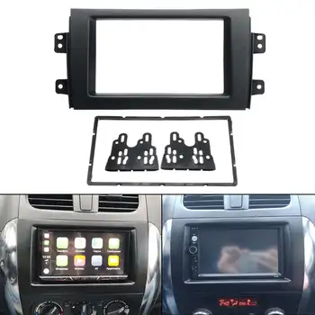 2Din Auto Fascia Rám Rám Doska Rádio Stereo Panel Panel Kryt Výbava pre Suzuki SX4 na roky 2007-2013 pre Fiat Sedici 2005+