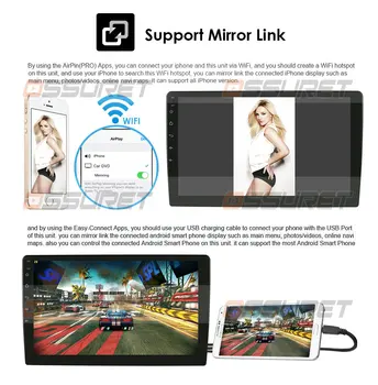 2Din Navigáciu do Auta Univerzálny stereo Auto Android 10 GPS Mirrorlink Handsfree Bluetooth Wifi SWC 9