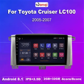 2G RAM 32 G ROM Android 8.1 Auta gps pre Toyota Land cruiser 100 GX LC 100 Auto Rádio, DVD prehrávač, Navigácia