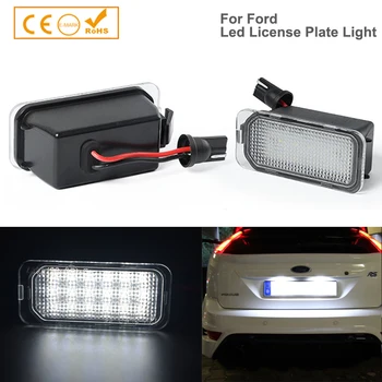 2ks LED Auto Licenčné Číslo Doska Svetlá, Žiarovky Lampy Pre Ford C-Max S-Max a B-Max, Focus Fiesta ford Kuga, Mondeo Ranger