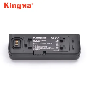 2ks Originál Kingma1200mAh Batérie Base + Rýchle Nabitie Rozbočovač Pre Insta360 JEDEN R 4K/ 1-inch/360 Vydanie Príslušenstvo