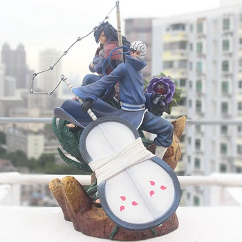 2ks/Set Akatsuki Ninja Fetters Gk Socha Model Uchiha Madara & Obetí Pvc Zber Obrázok Hračky 34 cm