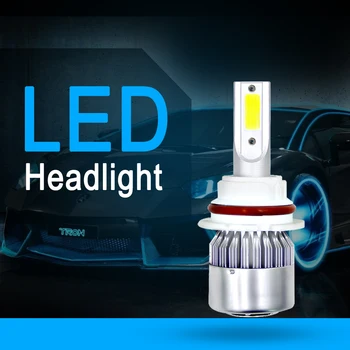 2ks/Set C6 9004/HB1 Hi/Lo 36W 8000LM COB LED Auto predné svetlo Lampy Konverzie 6500K Biele Žiarovky Lúč