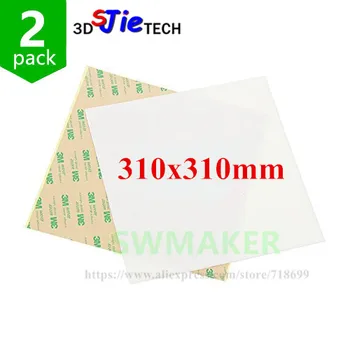 2pack 310x310mm Matné matné poľský PEI list 3D Tlač Stavať Povrchu Polyetherimide PEI List pre Creality CR-10 3D tlačiarne