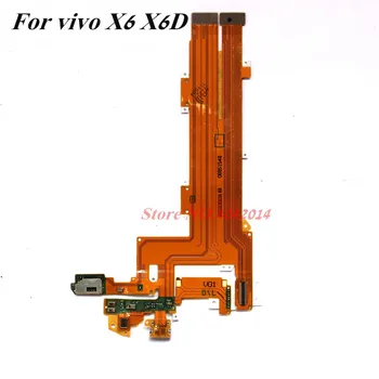 2Pieces Pôvodného USB Nabíjací dock Konektor Pre in VIVO X6 nabíjania cez USB port S mikrofónom Flex kábel Náhradné diely