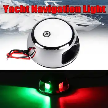 2W 12V LED Svetlo Univerzálne LED Smerové Svetlo Lampy Pre Námorné Lode, Jachty Červená + Zelená Plachtenie Signálneho Svetla z Nehrdzavejúcej Ocele