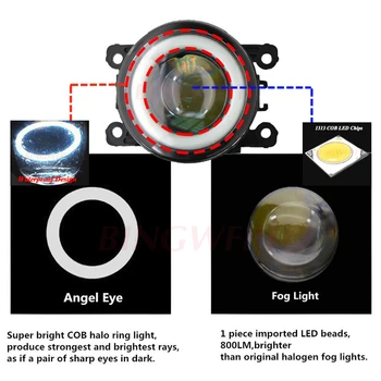 2x NOVÉ Angel Eyes Auto styling predného nárazníka LED hmlové Svetlá s len Pre Honda Pilot 3.5 L V6 2012 2013