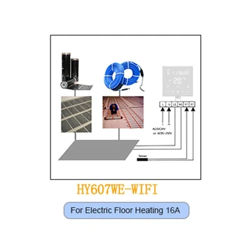3/16A Wifi Podlahové priestorový Termostat Vody Plynový Kotol, Elektrické Podlahové Kúrenie APP Remote Touch Screen Regulátor Teploty