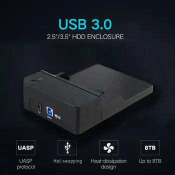 3,5 palcový HDD Prípade SSD Adaptér, SATA II, USB 3.0 pre Samsung Pevného Disku Box 3.5 Externé Úložné HDD Enclosure s UASP
