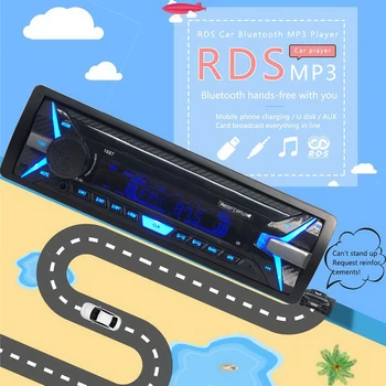 3,5 Palcový Odnímateľný Panel AM FM TF/USB 12V MP3 Prehrávač, Stereo 1 Din Car Audio Rádio, Aux In-Dash RDS+ Hands-Free Hovoru, Bluetooth