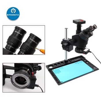 3.5 X-90X Black Trinocular Stereo Mikroskopom 38MP HDMI mikroskopom elektronické HD Kamery C-Mount Len LED svetlo pre Telefón Spájkovanie