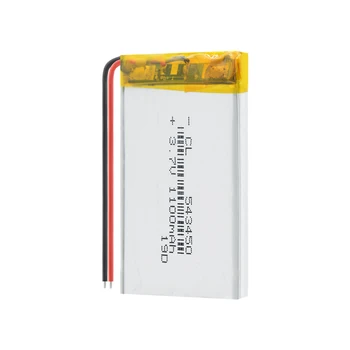 3,7 V 1100mAh 543450 Lithium Polymer Li-Po ion Nabíjateľná Batéria Pre MP4 MP5 GPS, PSP mobile Pocket PC, e-knihy, bluetooth