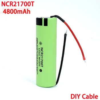 3,7 V NCR21700T li-lon batérie 4800mAh 21700 15A 5C Miera Vypúšťania ternární lítiové batérie DIY Zvárací Kábel