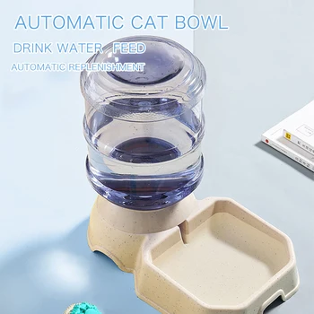 3.8 L Gravitácie Pet Zásobník Vody Mačka Automatický Podávač Plastové Pes Fľaša na Vodu Potravín Zásobník Vody Pet Kŕmenie Miska pre Mačky Psa