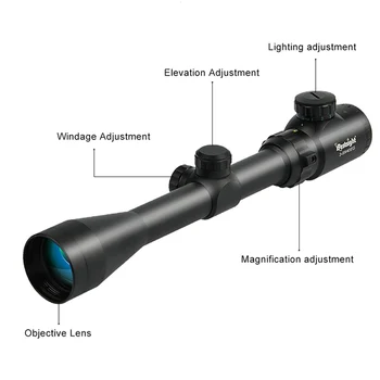 3-9x40 NAPR. Zlatý Robiť Taktické Optika Riflescope Vonkajšie Reticle Optický Zameriavač Puška Priestor pre Airsoft Zbraň Lov Odbory